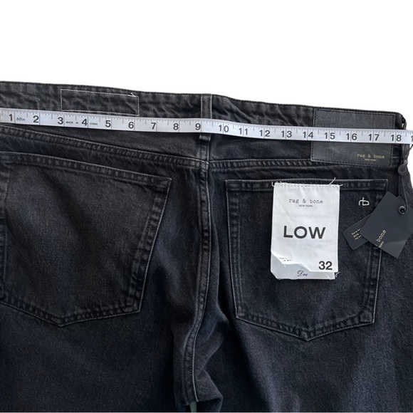 Rag & Bone Dre mid Rise Slim Boyfriend Jeans in Highland Black - Picture 6 of 12